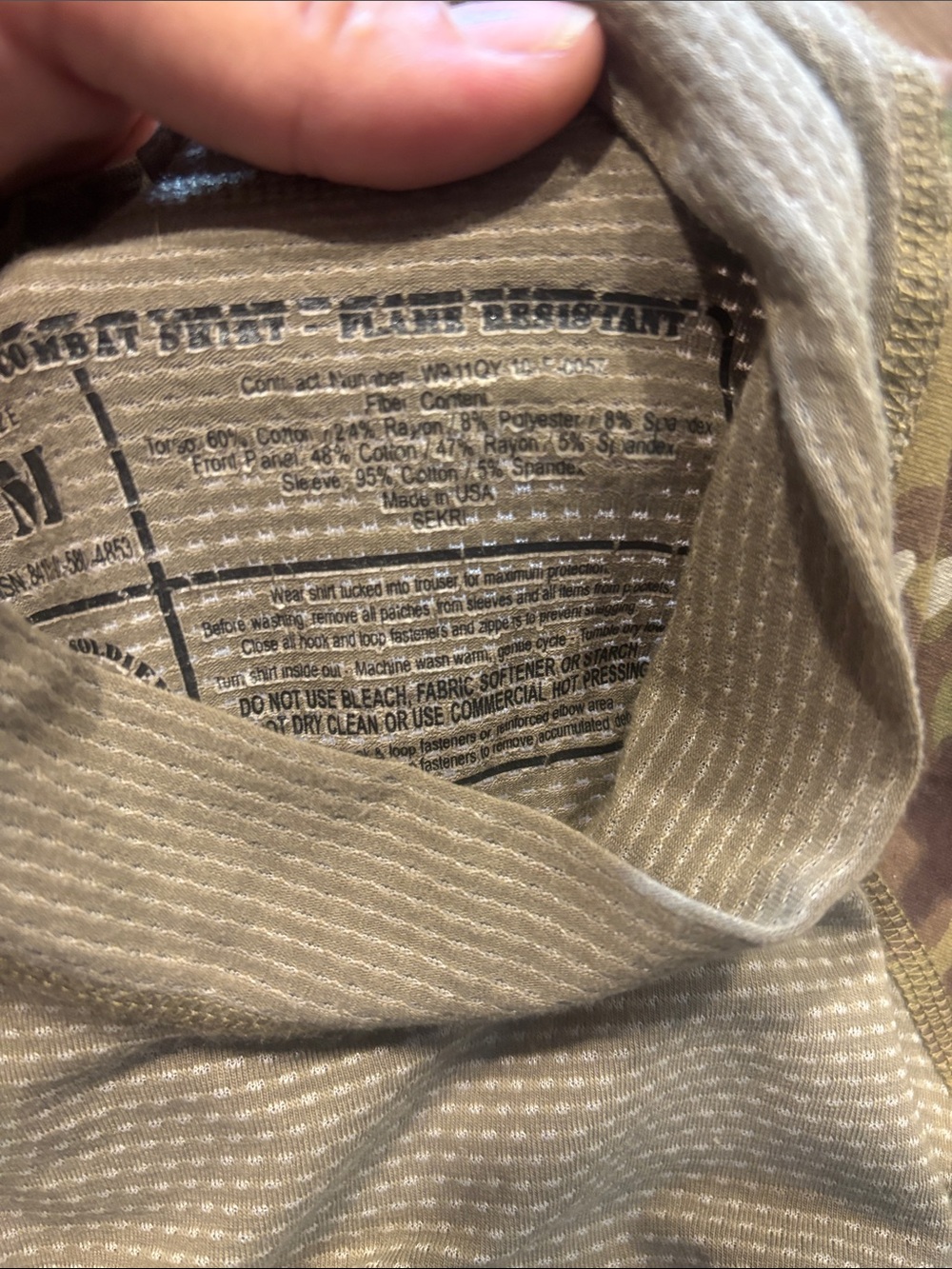 Men's Army Tactical Combat Shirt in Multicam - Picture 3 of 8